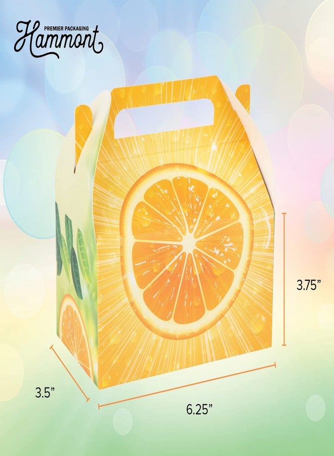 Hammont Orange Party Favor Treat Boxes - 10 Pack - Easy Assemble Orange Themed Gable Boxes, Cookie Box for Gift Giving, Baby Shower Party Favors, Birthday & Holiday Party Décor - 6.25x3.75x3.5 Inches - Image 2