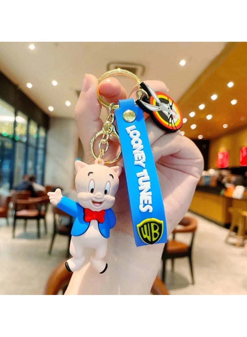 ميدالية مفاتيح سيليكون بأشكال كرتونية ذات مظهر أنيق "بوركي بيغ " - Image 2