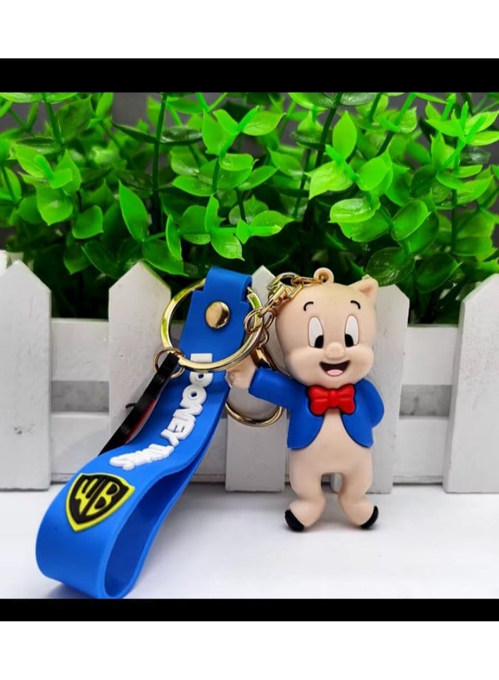 ميدالية مفاتيح سيليكون بأشكال كرتونية ذات مظهر أنيق "بوركي بيغ " - Image 3