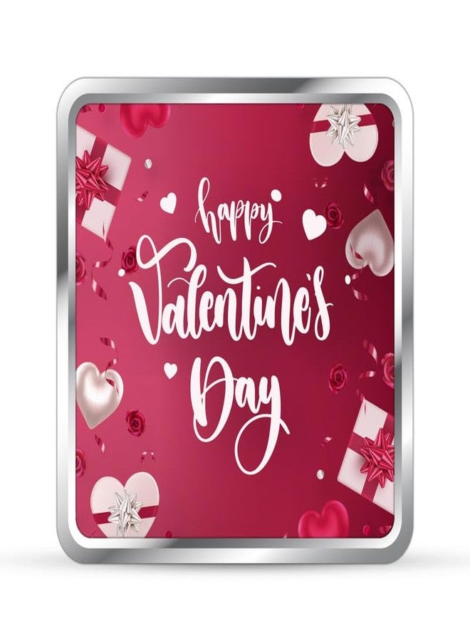 Silviya BIS Hallmarked 999 Pure Silver Coin (20g) Square Shape - Valentine's Day Special - Romantic Gift - Express Your Love - With Certificate of Authenticity - Image 2