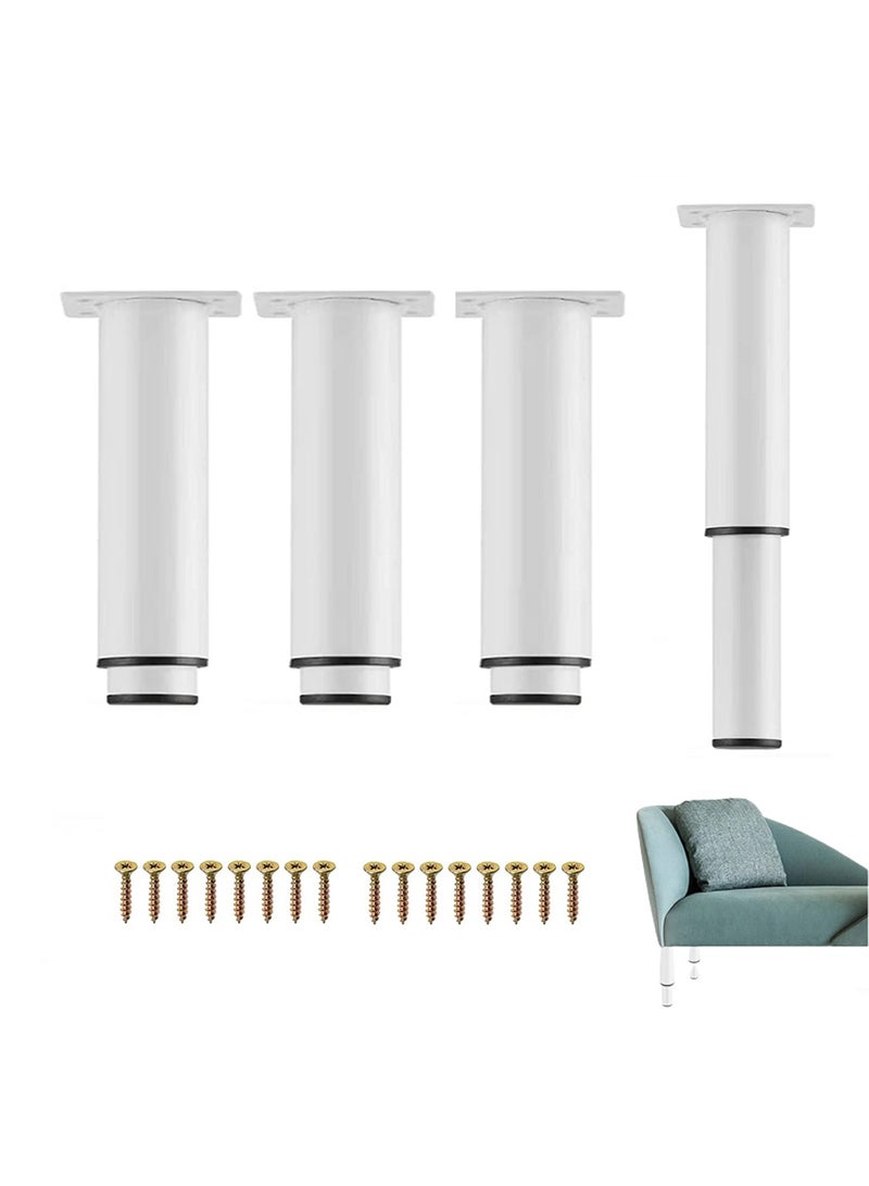 SYOSI Metal Adjustable Height Furniture Legs 4.7-8 inch, Heavy Duty Support Legs for Furniture Set of 4, Adjustable Height Replacement Support Leg for Sofa/Dresser/Bed/Chair/Coffee Table - Image 1