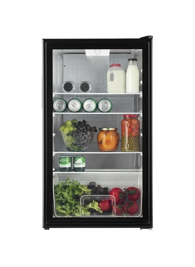 Tradeo 90L Beverage Fridge with Glass Door, Compact Cooler, 55W Low Power, Adjustable Shelves - Image 1