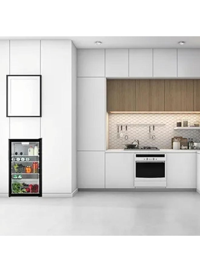 Tradeo 90L Beverage Fridge with Glass Door, Compact Cooler, 55W Low Power, Adjustable Shelves - Image 2