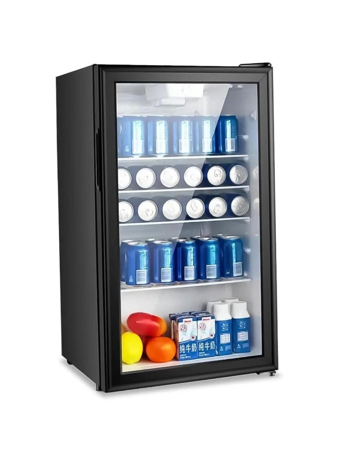 Tradeo 90L Beverage Fridge with Glass Door, Compact Cooler, 55W Low Power, Adjustable Shelves - Image 3