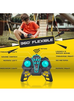 Jinou Remote Control Car - Made with Premium Quality plastic with high power 4WD Dual Motor – Kids toys Car with Remote Control and Smart Watch Gesture Control with Finger (Yellow and Blue)  - Image 4