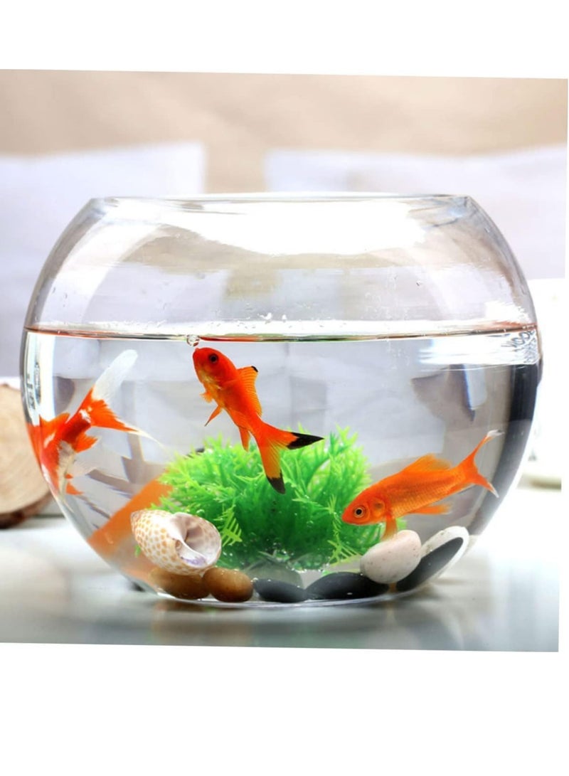 Round glass bowl aquarium fish tank small glass vase large round fish bowl fish tank (Diameter 20 cm) - Image 1
