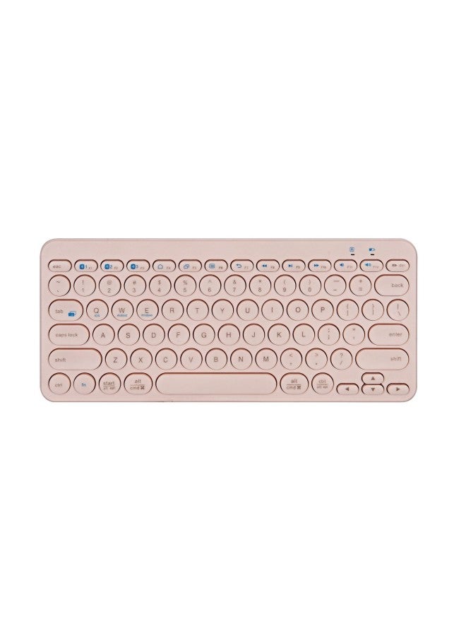 Three-channel Punk 2.4G Bluetooth Keyboard Portable Android Apple WidS Mobile Phone Applicable-color:pink