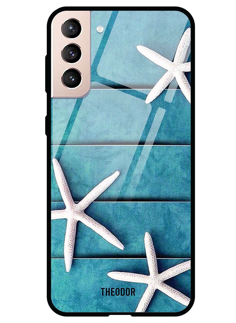 Theodor Protective Tempered Glass Case Cover Samsung Galaxy S21 PLUS  Star Fishes - Image 1