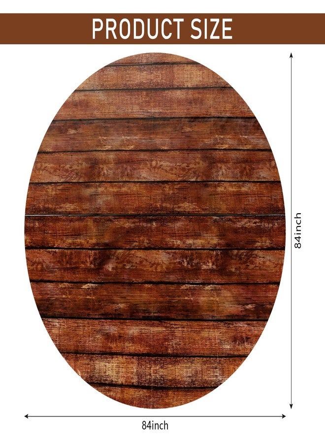 Remagr 3 Pcs Wood Grain Tablecloth 84 Inch Western Themed Party Decorations Wood Tablecloth Waterproof Polyester Table Cloth Disposable Table Cover for Birthday Cowboy Party Buffet Picnic Decor - Image 3