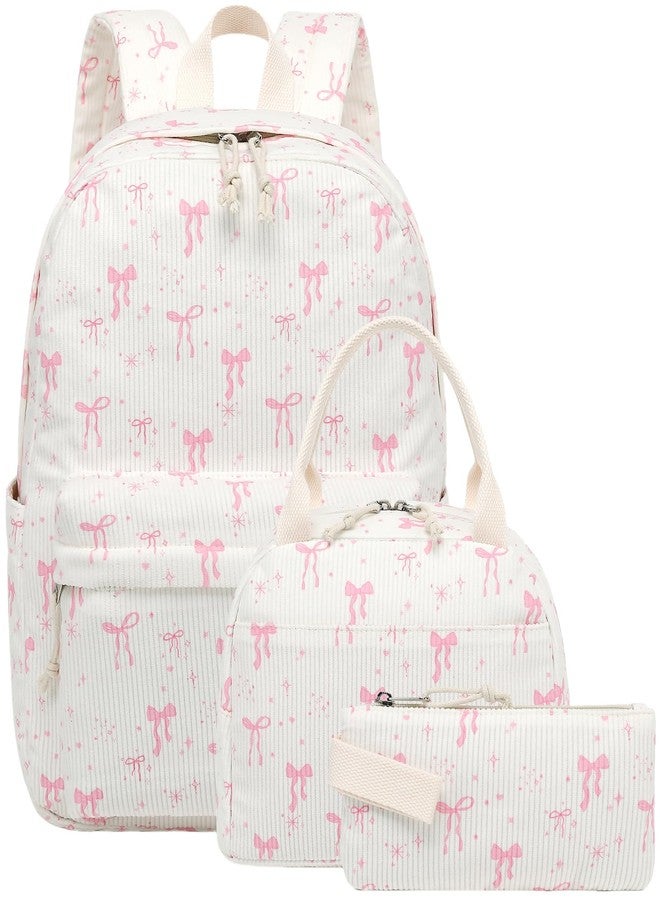 BTOOP School Backpack for Girls Kids Teens Cute School Bookbag Set with Insulated Lunch Box Pencil Case - Image 1