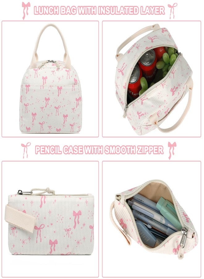 BTOOP School Backpack for Girls Kids Teens Cute School Bookbag Set with Insulated Lunch Box Pencil Case - Image 3