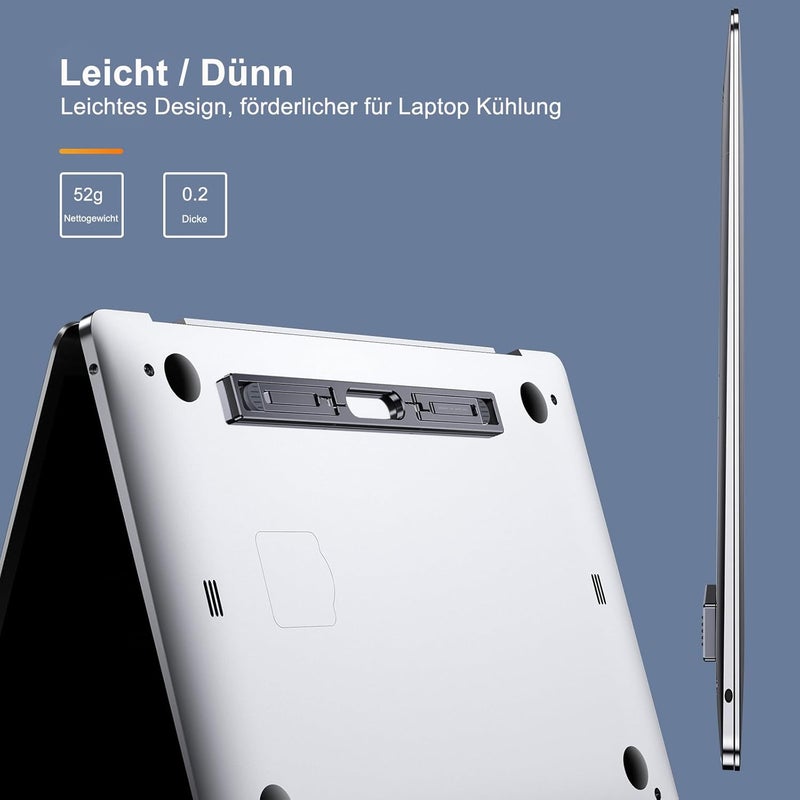 حامل كمبيوتر محمول قابل للطي، حامل كمبيوتر محمول، قابل لتعديل الارتفاع، حامل إمالة الكمبيوتر المحمول، حامل كمبيوتر محمول محمول للمكتب، متوافق مع MacBook Air Pro و Dell و HP وأجهزة الكمبيوتر المحمولة مقاس 10-15.6 بوصة - Image 4