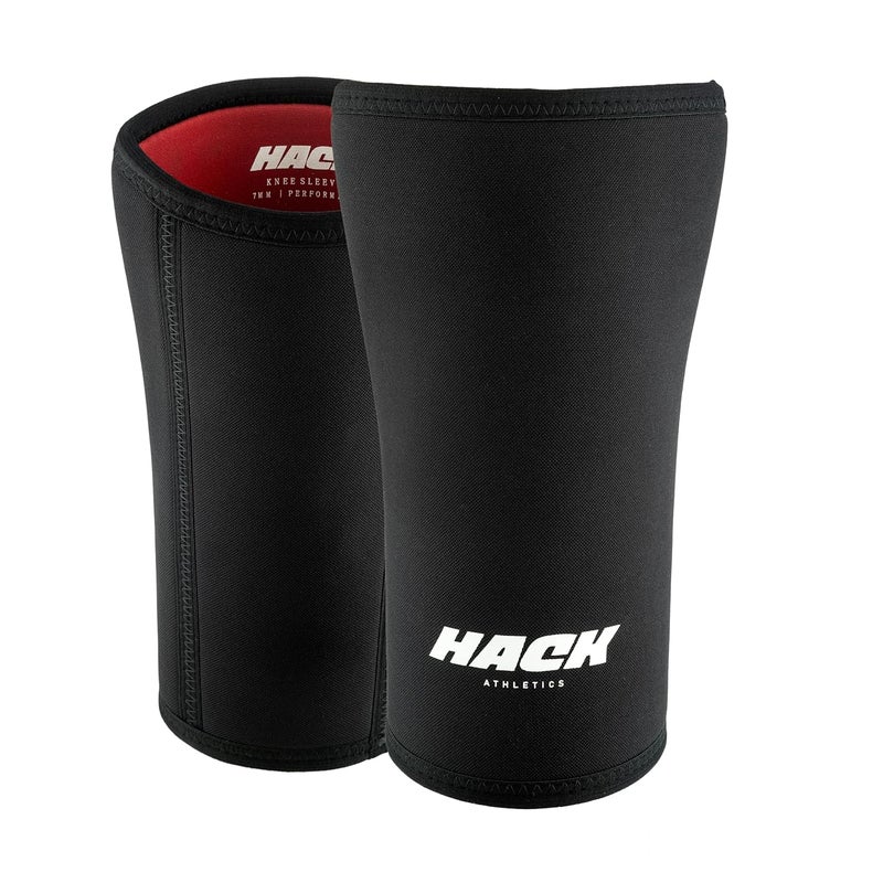 Hack Athletics Performance 7mm Knee Sleeves Compression Sleeves for Men & Women Knee Support & Pain relief, Multipurpose Gym Workouts Deadlifts Squats Powerlifting Knee Pad Knee Guard. (XL) - Image 1