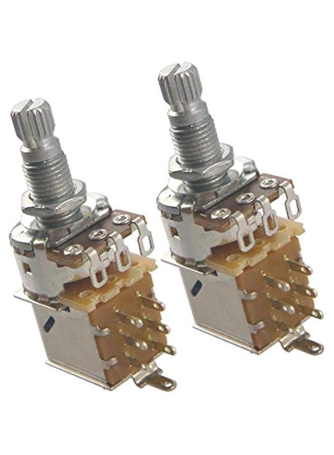 Generic 2 Pcs Push Pull Control Pots Guitar Potentiometer 18mm Long Split Shaft, A25K  - Image 3