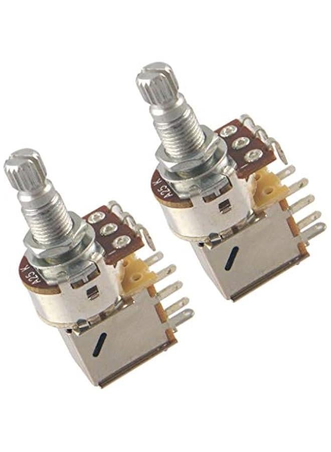 Generic 2 Pcs Push Pull Control Pots Guitar Potentiometer 18mm Long Split Shaft, A25K  - Image 4
