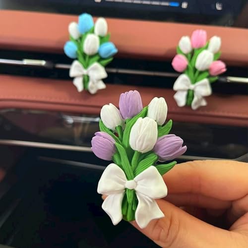 XMOX 3D 2 Pack Tulip Bouquet Candle Mold, Plant Silicone Mold, Flower Resin Mold for Soap Soy Wax Epoxy DIY Handcraft Home Ornaments Car Air Freshener Home Decoration - Image 4