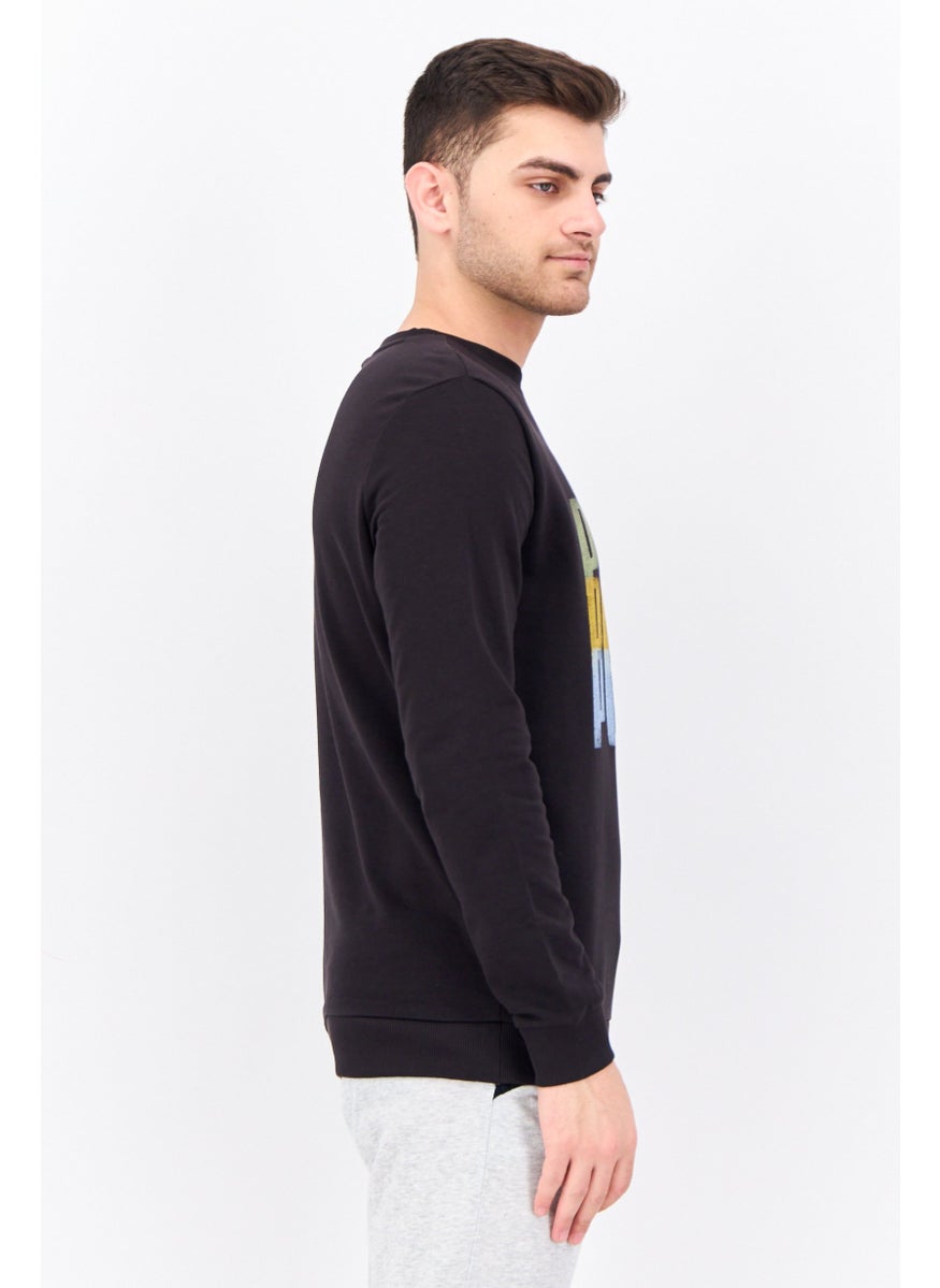 PUMA Men Regular Fit Long Sleeve Outdoor Sweatshirt, Black  - Image 2
