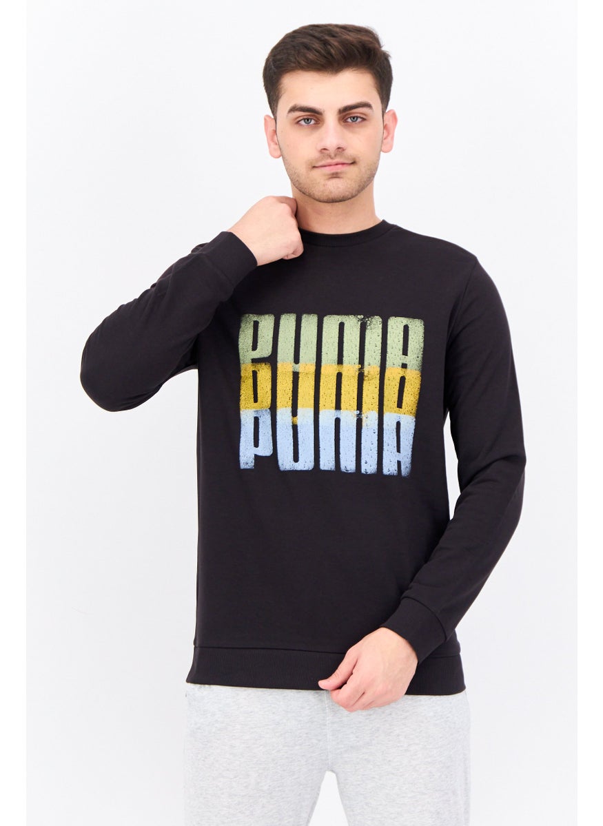 PUMA Men Regular Fit Long Sleeve Outdoor Sweatshirt, Black  - Image 1