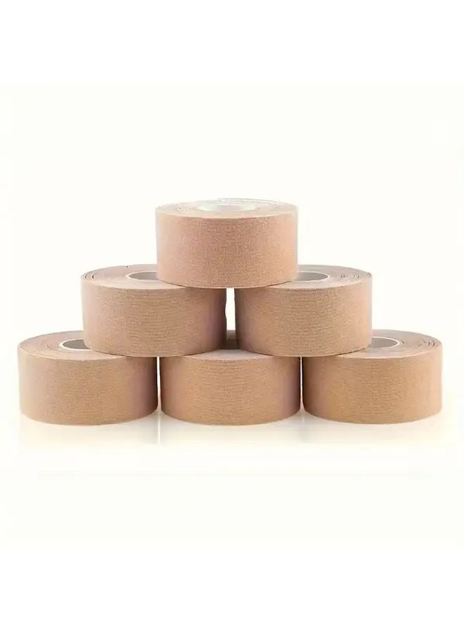 6 Rolls Heavy Duty Sweatproof Elastic Sports Tape For Gym Workout And Fitness - Image 1