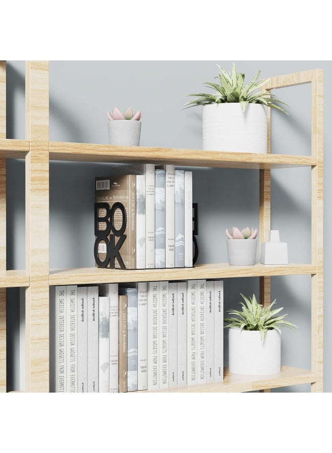Generic Shikaman Book Ends - Decorative Metal Book Ends Supports For Bookrack Desk Books Unique Appearance Design Heavy Duty - Image 2
