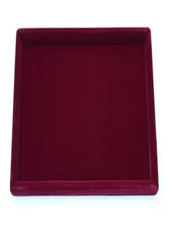 SENTONI jewellery Display Organizer 14 * 10 Inch Pack of 3 pcs Tray Velvet Beading Tray (black-maroon-red-combo, 14 * 10 size) - Image 5