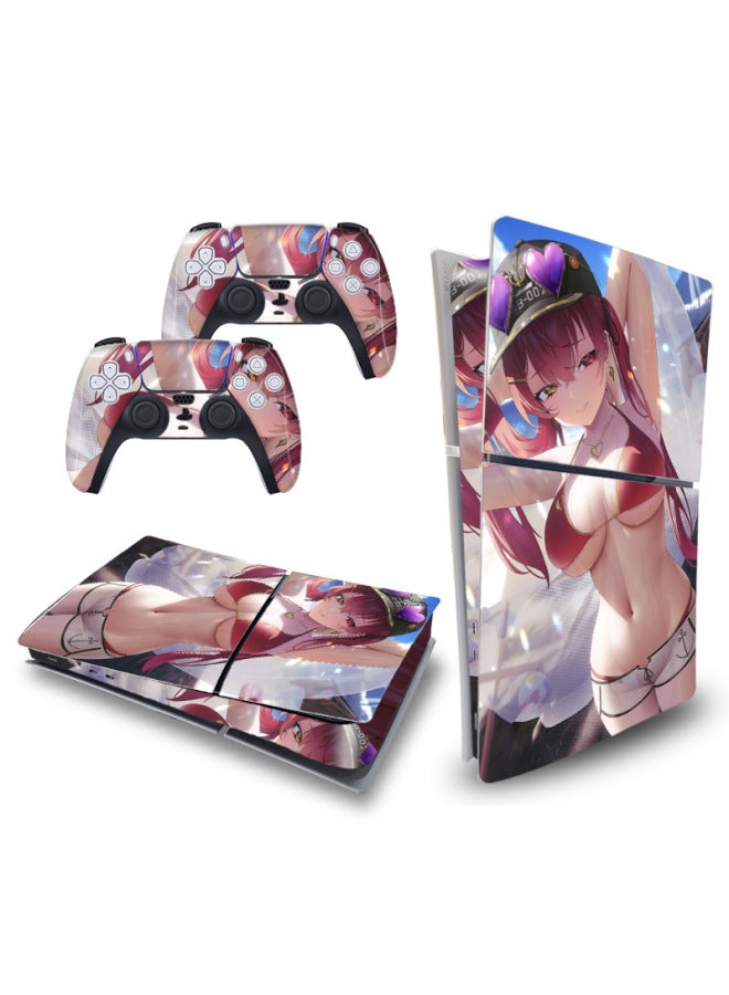 PS5slim Digital Version PS5SLIM Film Cartoon PlayStation5 Game Machine Frosted Handle Sticker-Color:Ps5slim Digital Version--07 - Image 3