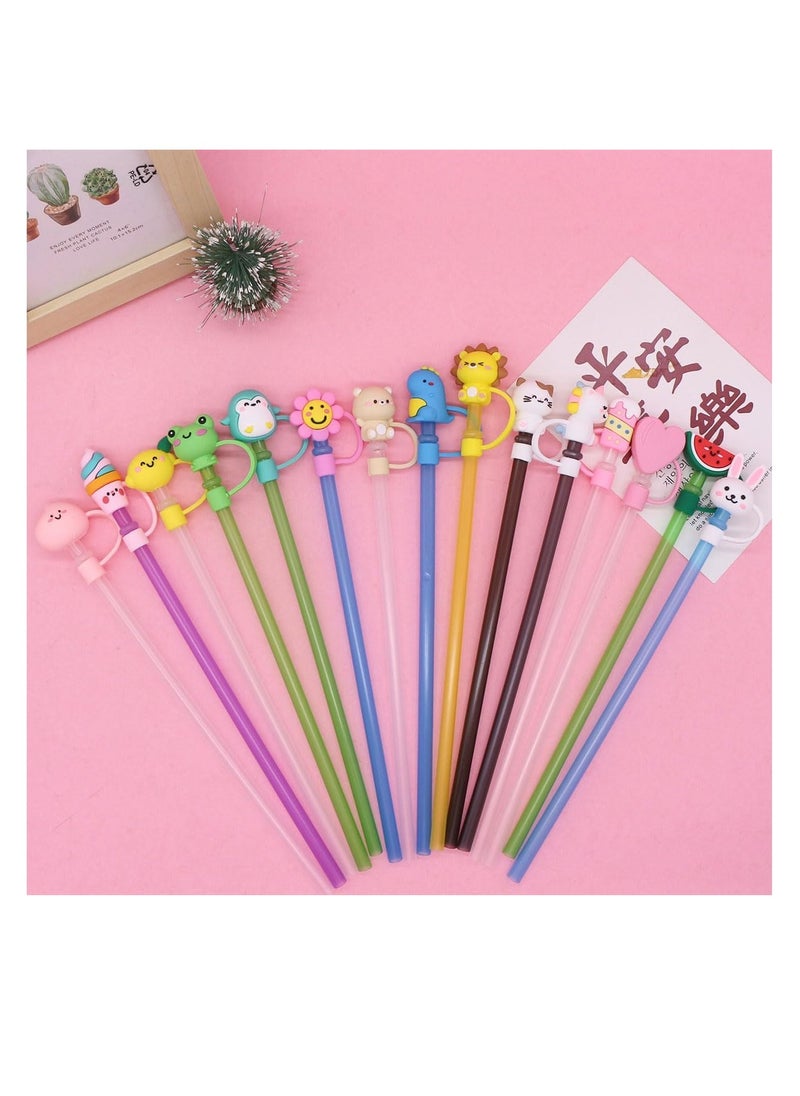 ECVV ECVV 10Pcs Straw Cover Cap for Stanley Cup Cute Silicone Straw Lids, Reusable Dust-Proof Straw Topper for Stanley Tumbler Accessories, 10mm  - Image 2