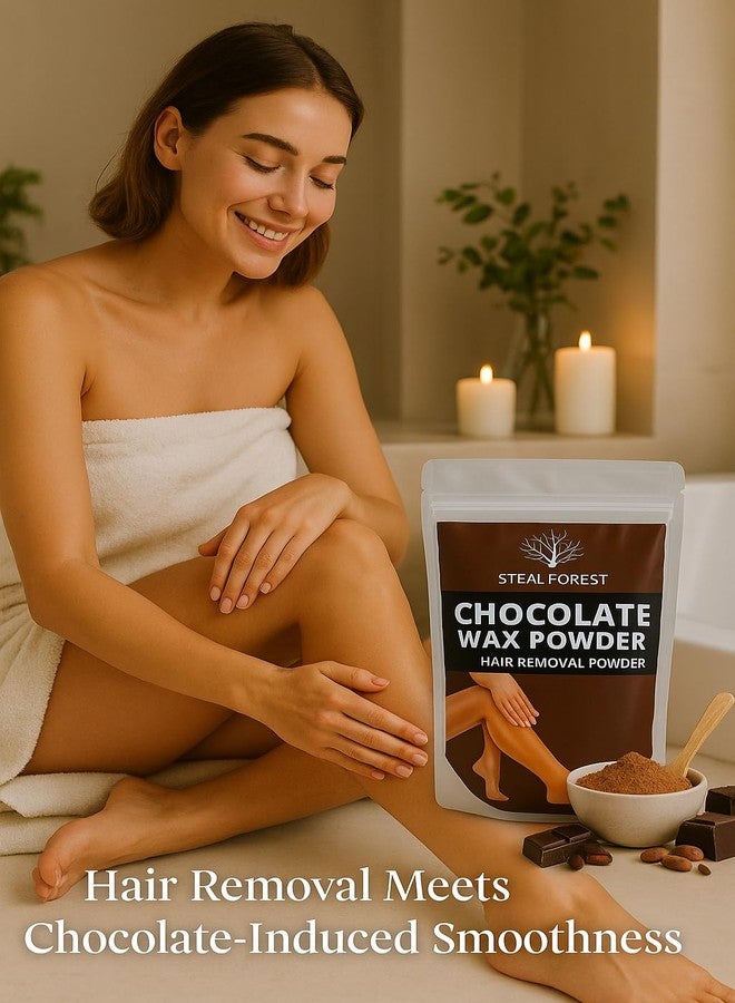 Oeleky Wax Powder for Women | Herbal Hair Removal Powder for Face, Upper Lips & Chin | Gentle Face Wax for Women & Men | Safe, Natural, Easy-to-Use Waxing Powder - Cotton Cleaning Cloths (chocolate wax, Pack of 1) - Image 5