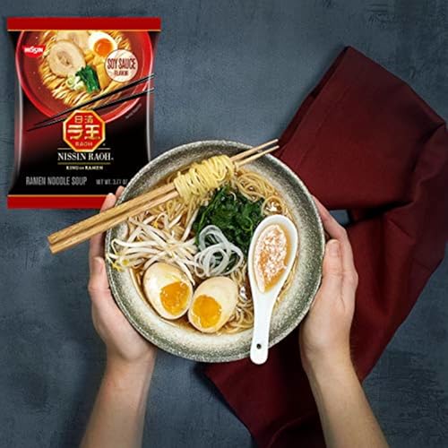 Nissin RAOH Ramen Noodle Soup, Soy Sauce, 3.77 Ounce (Pack of 6) - Image 3