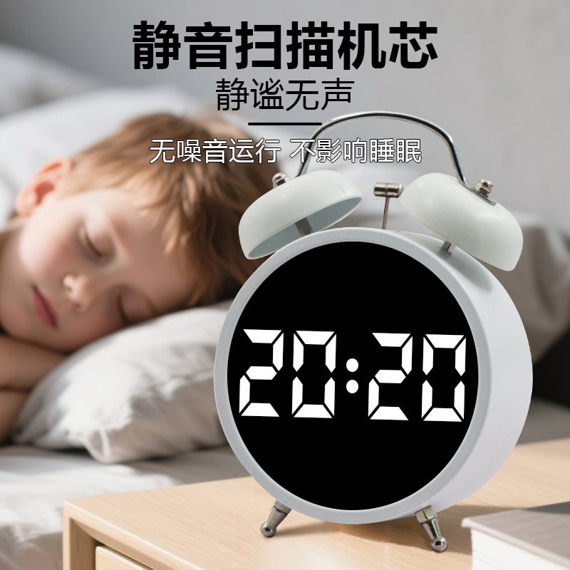 Alarm Clock Powerfully Wakes Up Students, Special Wake-Up Artifact, Led Digital Display, Mechanical Ringing, Super Loud Sound Alarm Clock - Image 2