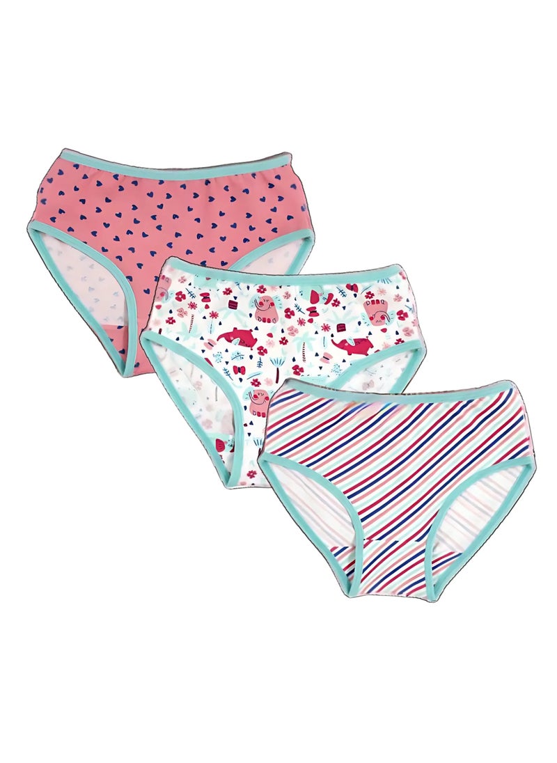 COLORS Pack of 3 Cotton Brief Panties Underwear for Girls  - Image 2