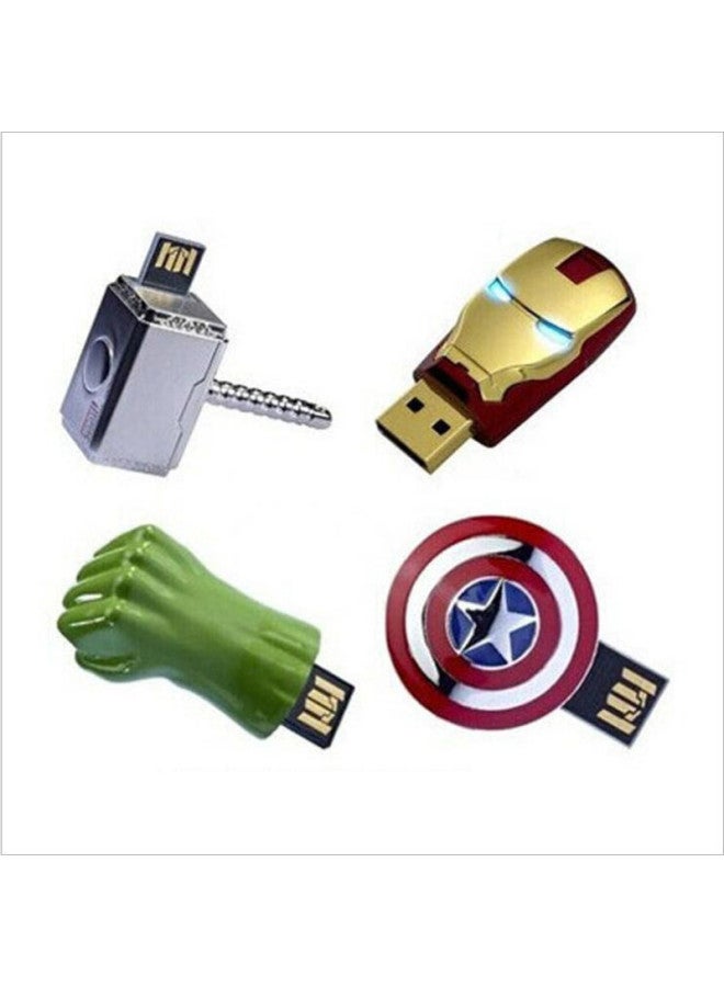 Student U Disk Iron Man U Disk 16g Captain America U Disk Thor Hammer U Disk Personalized Student Gifts-Capacity:128GB - Image 4