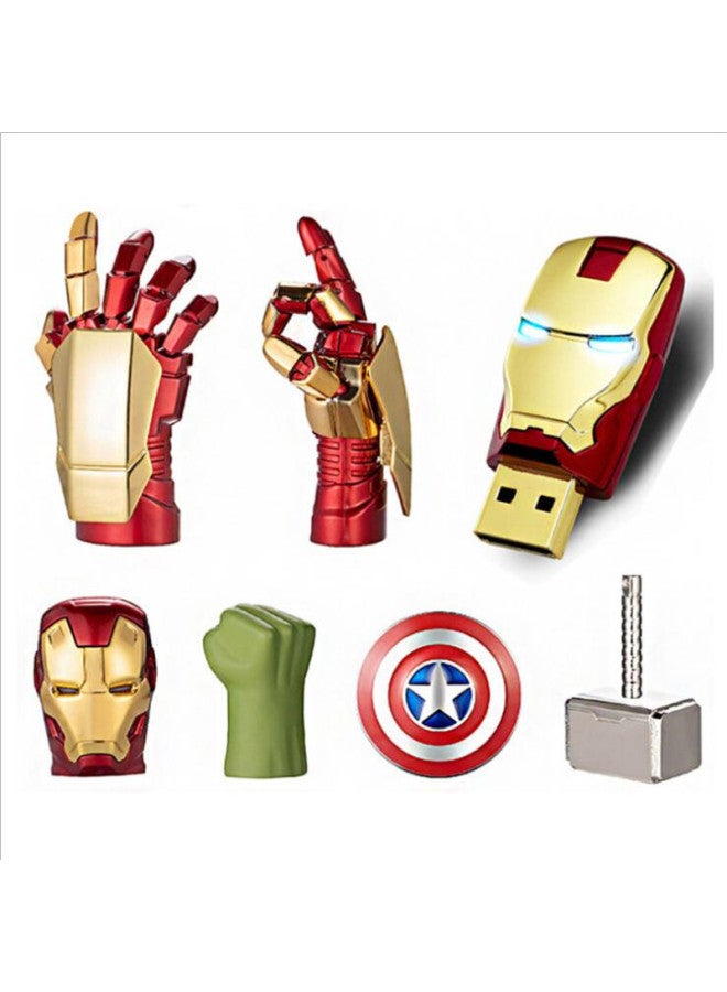 Student U Disk Iron Man U Disk 16g Captain America U Disk Thor Hammer U Disk Personalized Student Gifts-Capacity:128GB - Image 3