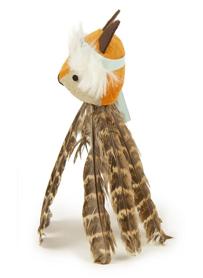 SmartyKat SmartyKat Toss-A-Fox Feather Toss & Chase Cat Toy, Randomly Selected Color - Brown OR White, One Size  - Image 2