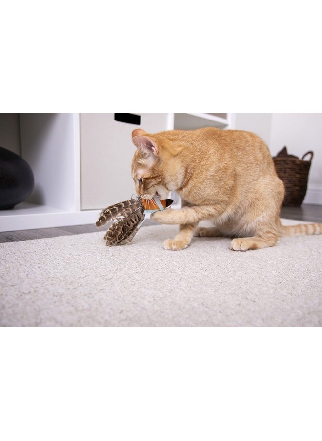 SmartyKat SmartyKat Toss-A-Fox Feather Toss & Chase Cat Toy, Randomly Selected Color - Brown OR White, One Size  - Image 5
