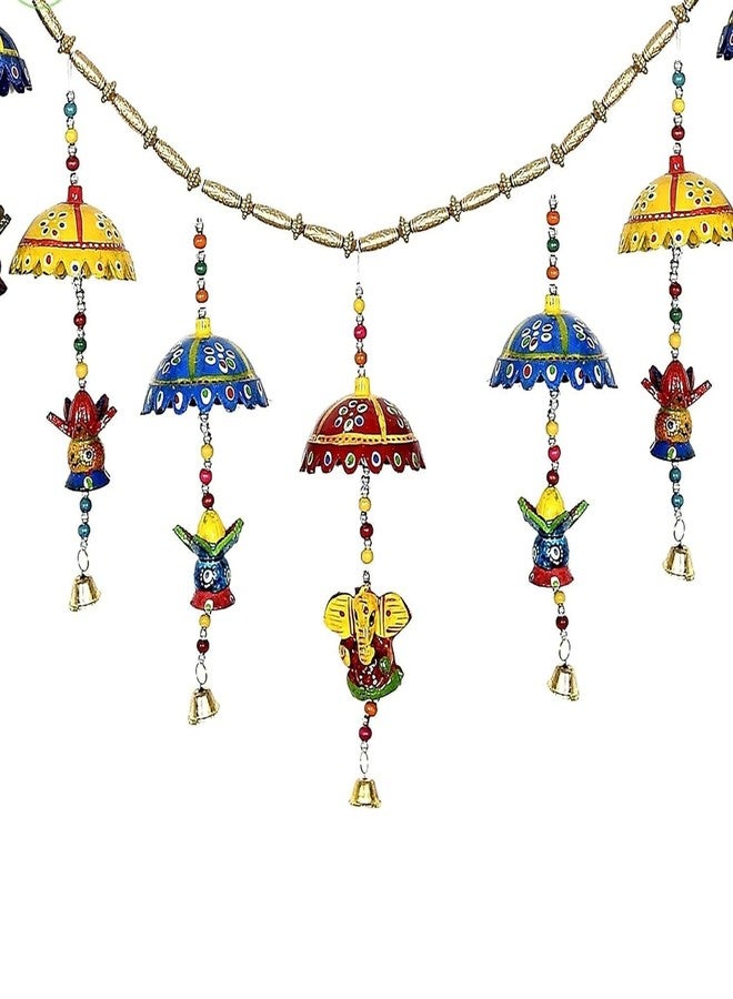 suvasane Door Hanging Decorative Toran with Beautiful Ganesh and Kalash for Home Decoration for Main Door Will Bells Décor