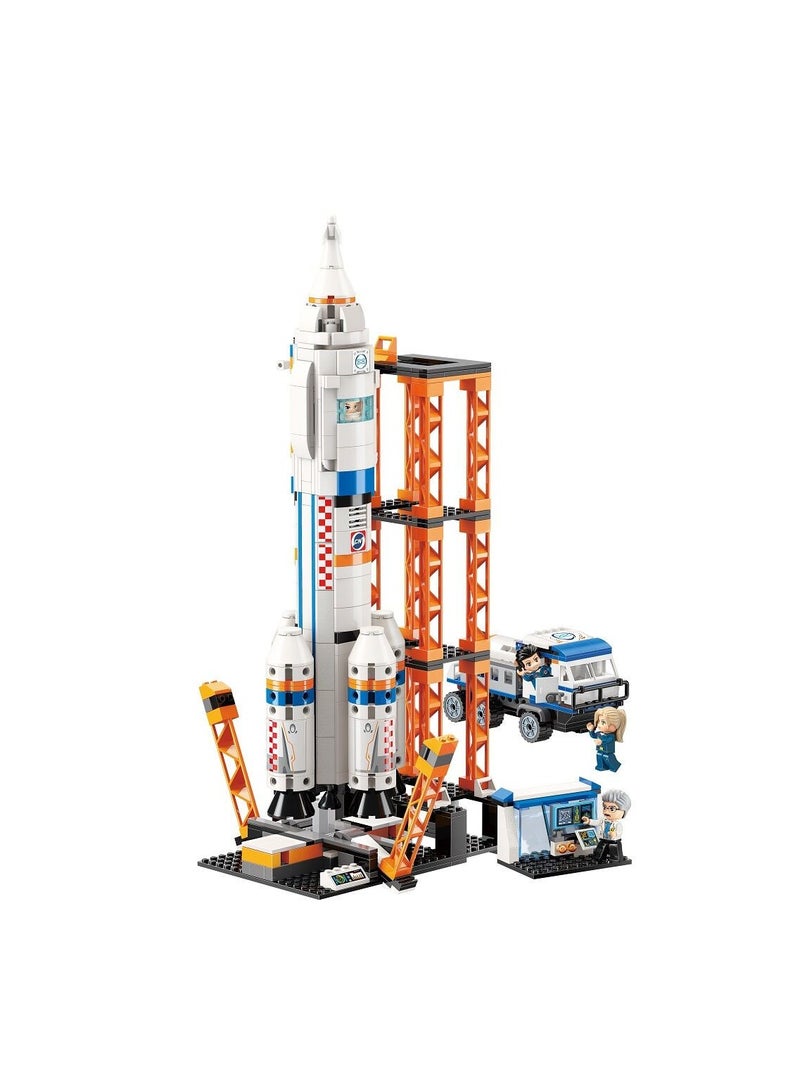 Qman Mine City Space Rocket Launch 632 Pieces - C1140  - Image 2