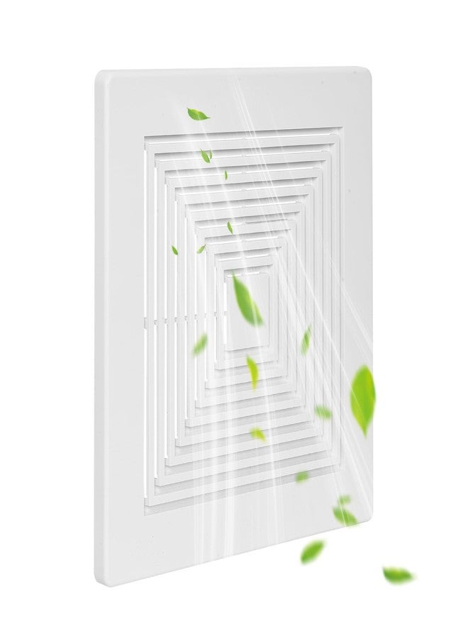 PTLEVYN 9x9 Inch Bathroom Exhaust Fan Cover, White Matte Square Ventilation Grille, Spring Mount for Ceiling/Wall, Fits BP90 BP46 689 688 675 671 670 663, Replacement Hood (1-Pack) - Image 1