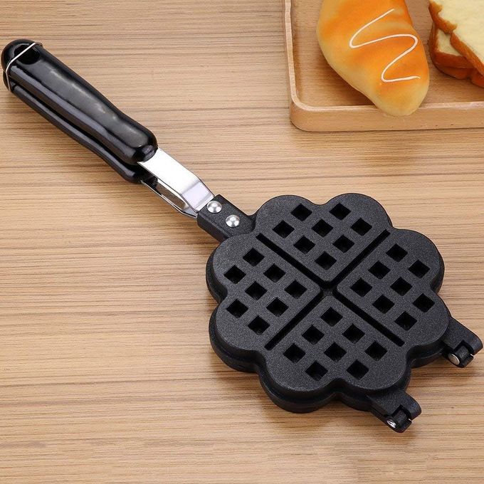 HEART SHAPED NON STICK DOUBLESIDED WAFFLE MAKER