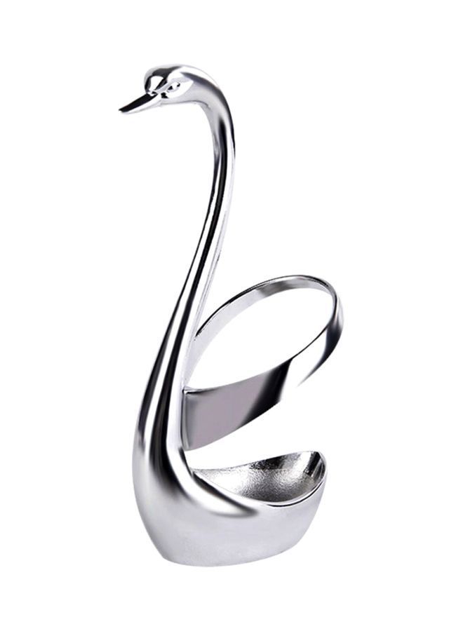 NIBEMINENT Swan Shaped Cutlery Holder Silver 15x7.5cm - Image 1