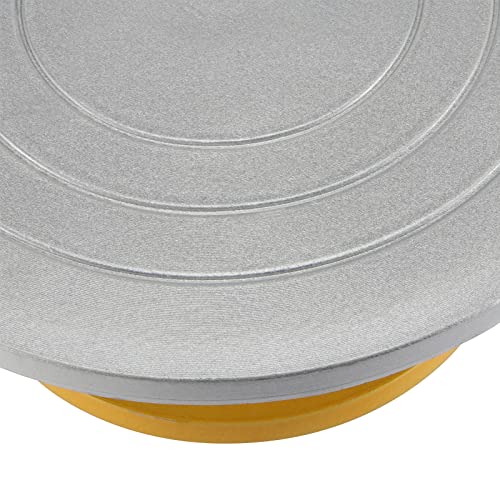 SINJEUN 10 Inch Sculpting Wheel, Pottery Banding Wheel, Silver Round Ceramics Turntable Sculptor Pottery Tool for Model-Making, Paint Spraying, Crafting - Image 3