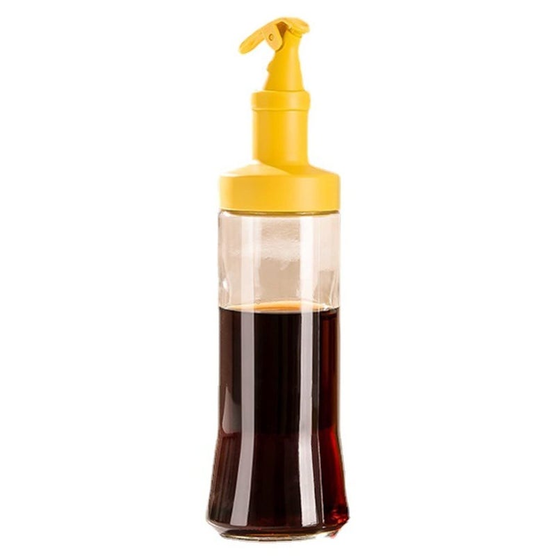 TASKHOUSE Oil Sprayer for Cooking Glass Oil Bottles for Kitchen 500ML Vinegar Glass Bottle Sprayer Dispenser for Home Kitchen Cooking Pack of 1 Yellow
