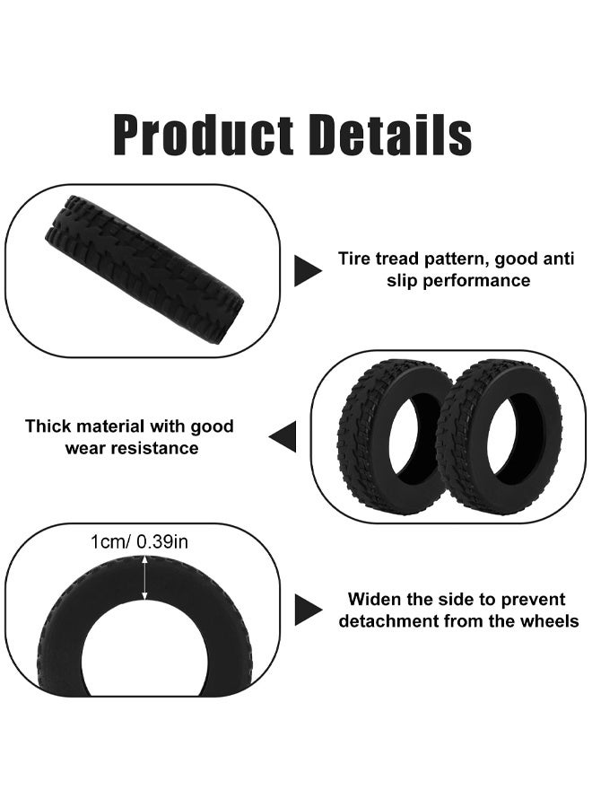 8 PCS Suitcase Wheel Protectors, Upgraded Silicone Luggage Wheel Covers Noise Reduction Anti Scratch Carry On Travel Luggage Wheel Protector Covers For 2 To 2.4 Inch Wheels - Image 3