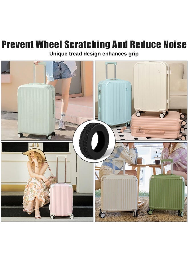 8 PCS Suitcase Wheel Protectors, Upgraded Silicone Luggage Wheel Covers Noise Reduction Anti Scratch Carry On Travel Luggage Wheel Protector Covers For 2 To 2.4 Inch Wheels - Image 5