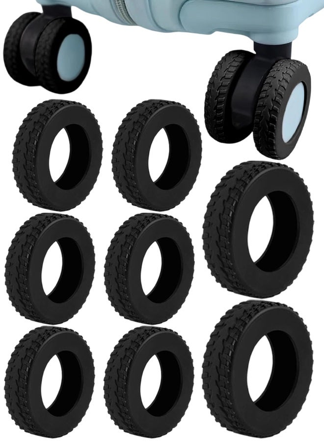 8 PCS Suitcase Wheel Protectors, Upgraded Silicone Luggage Wheel Covers Noise Reduction Anti Scratch Carry On Travel Luggage Wheel Protector Covers For 2 To 2.4 Inch Wheels - Image 1