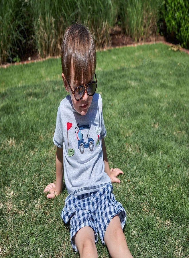 Mud Pie baby boys Short Set, Grey, Small US - Image 5