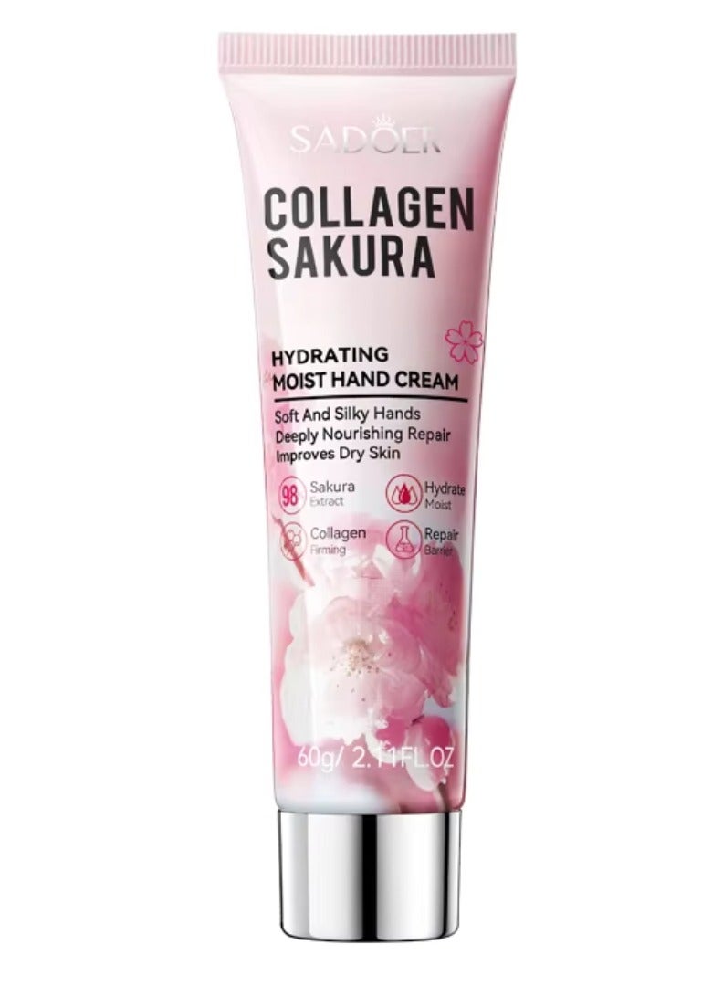 SADOER 60g Collagen Sakura Hydrating Moist Hand Cream - Image 1