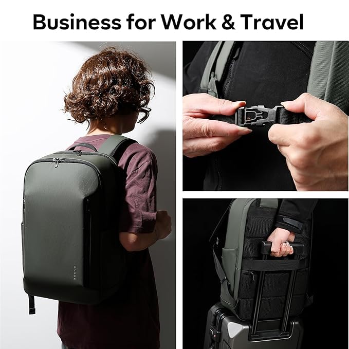 Red Lemon BANGE Venture 30L Laptop Backpack for Men & Women | Large Backpack with YKK Zippers | Water-Resistant, Durable Oxford & Nylon Fabric Fits 15.6" Laptops for Office & Travel (Green) - Image 2