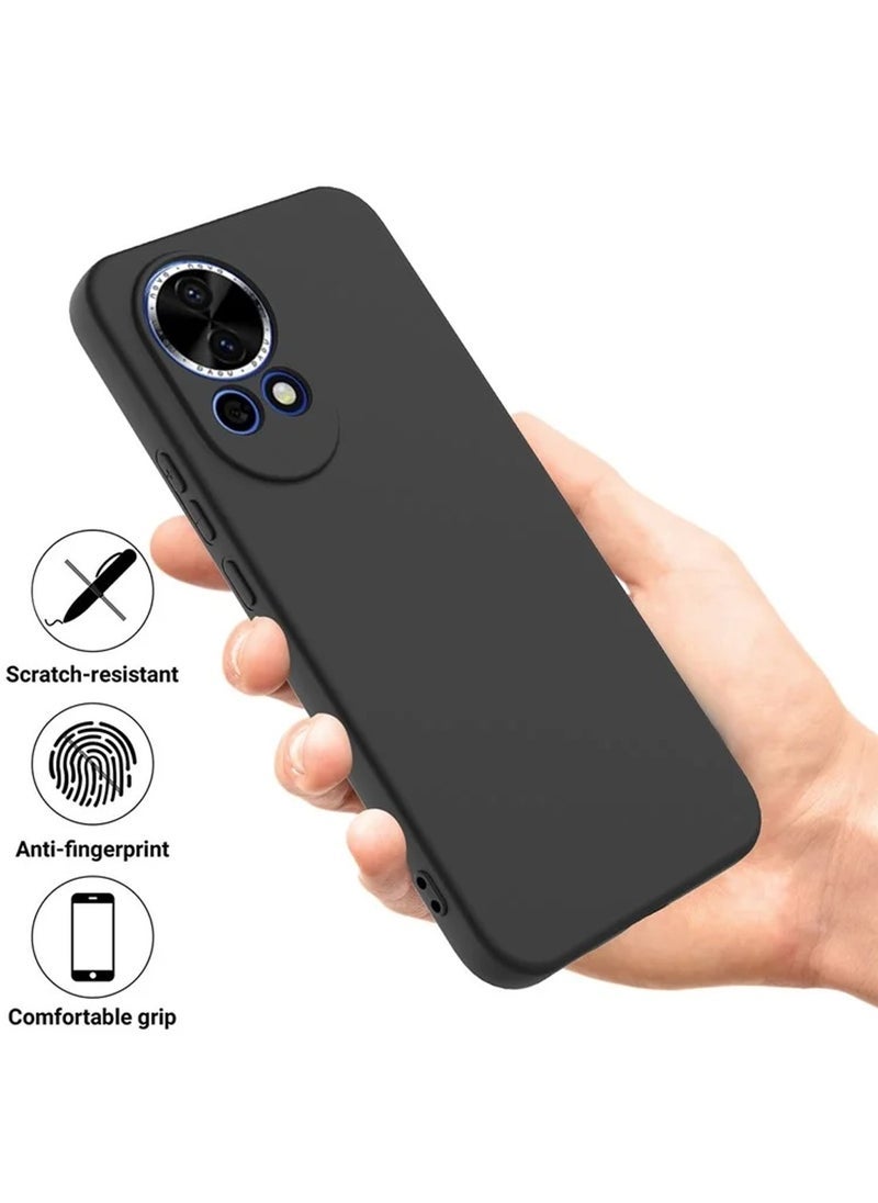 ELTRAZONE - Huawei Nova 13 5G 2024 Premium Soft Liquid Silicone Case Cover – Black, Shock Absorbent, Anti-Scratch, Slim Fit, Lightweight, Durable Protection, Soft Touch, Full Access to Ports & Buttons for Huawei Nova 13 5G - Image 1