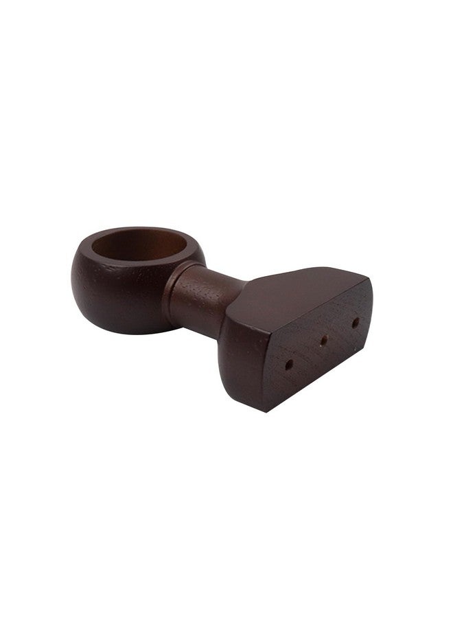 Antrader Curtain Rod Holders,2Pcs Wood Curtain Rod Holder,Wood Curtain Brackets for 1-1/2"(35mm) Pole,Brown - Image 5